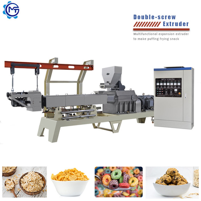 150kg/H νιφάδες καλαμποκιού γραμμών 59kw παραγωγής προϊόντων πρόχειρων φαγητών που κατασκευάζουν τη μηχανή
